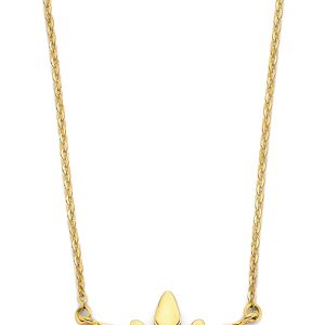 14KY CZ Crown Necklace