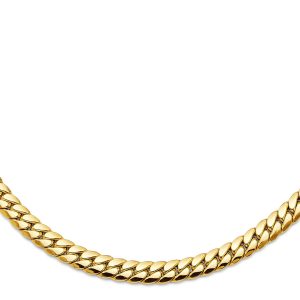 14KY Hollow Tight Curb Necklace