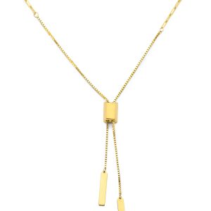14KY Adjustable Bar Necklace