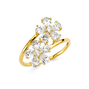 14KY CZ Fancy Ring