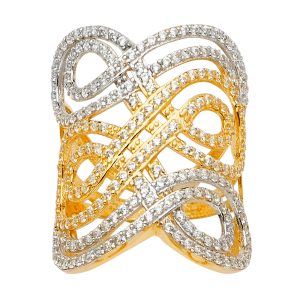14K 2T Fancy CZ Ring